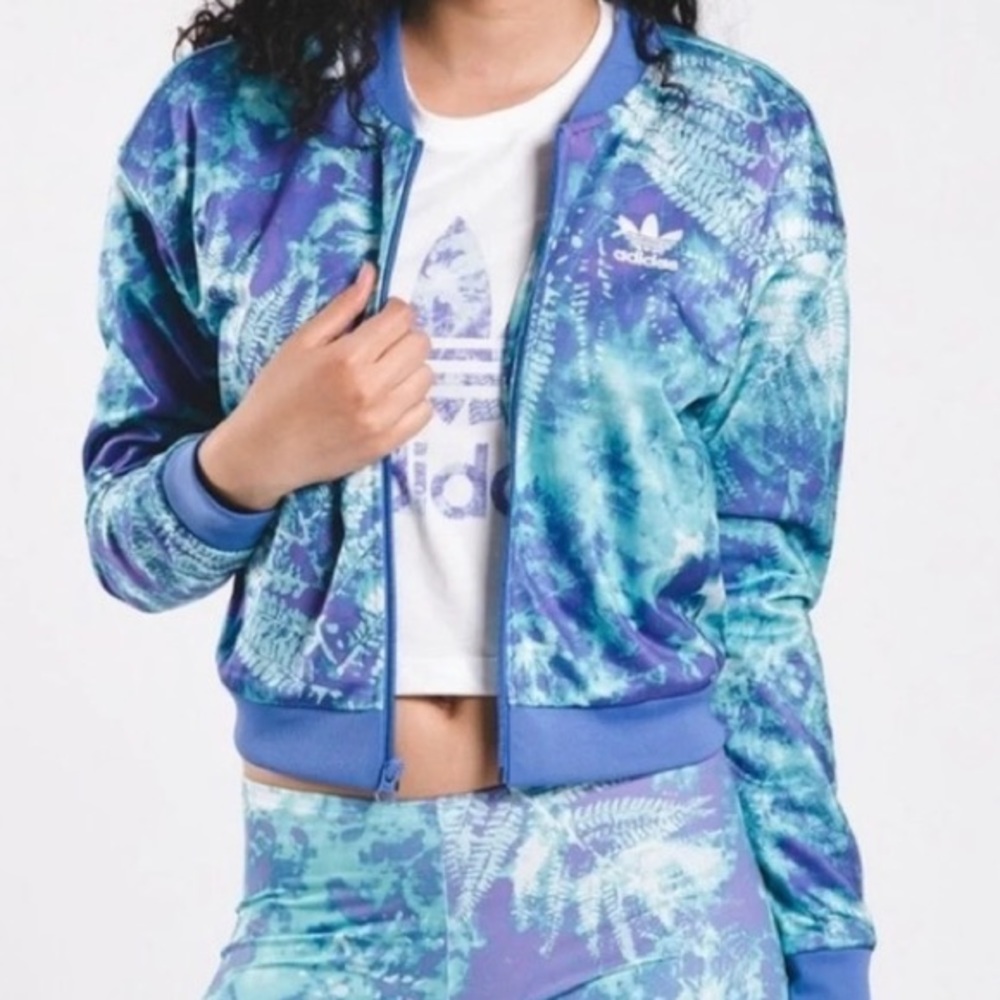 Retro adidas logo zip up